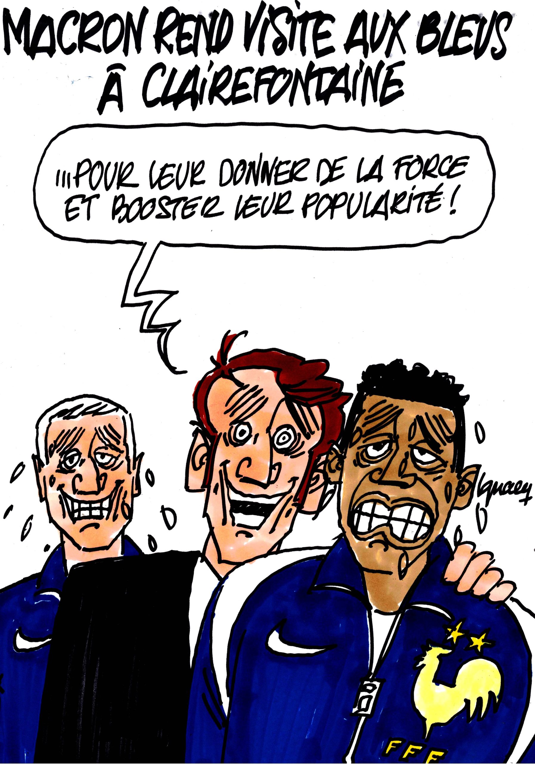 Ignace - Macron visite les Bleus à Clairefontaine