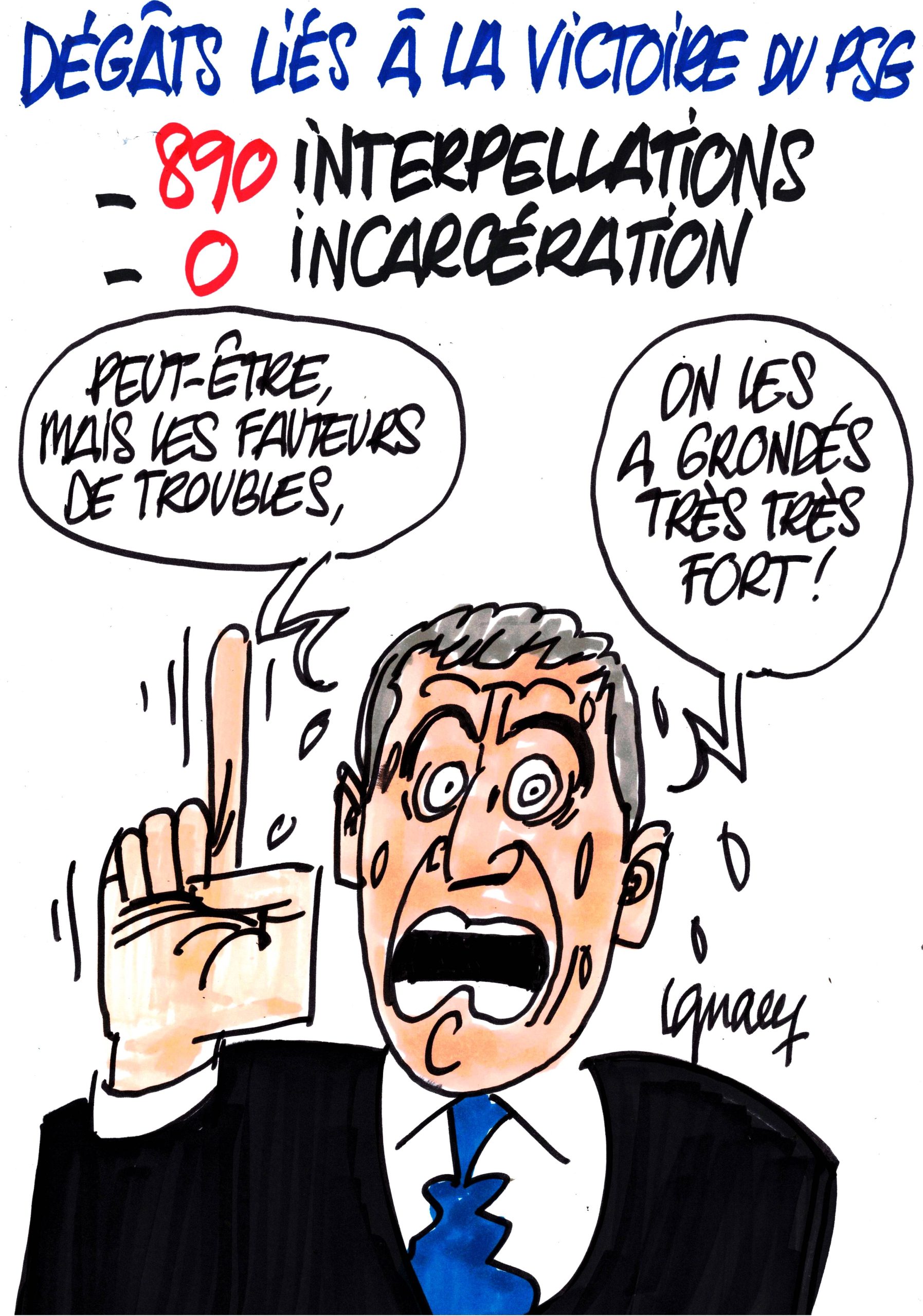 Ignace - Dégradations liées à la victoire du PSG