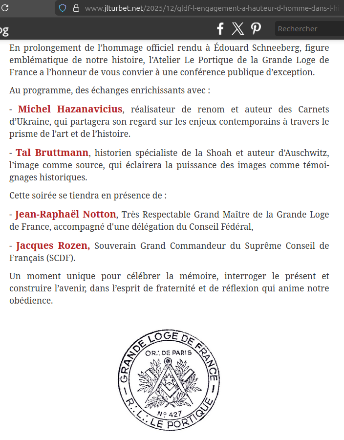 Michel Hazanavicius et la franc-maçonnerie