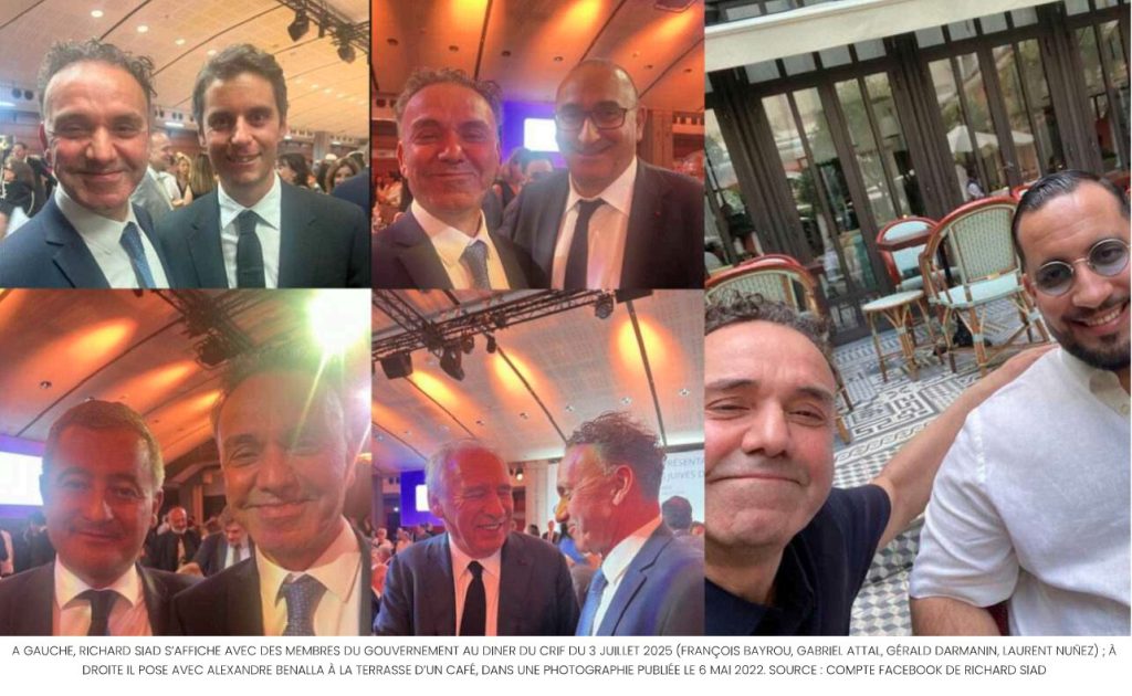 Richard (H)Amid Siad avec des membres du gouvernement, ainsi qu'avec Alexandre Benalla