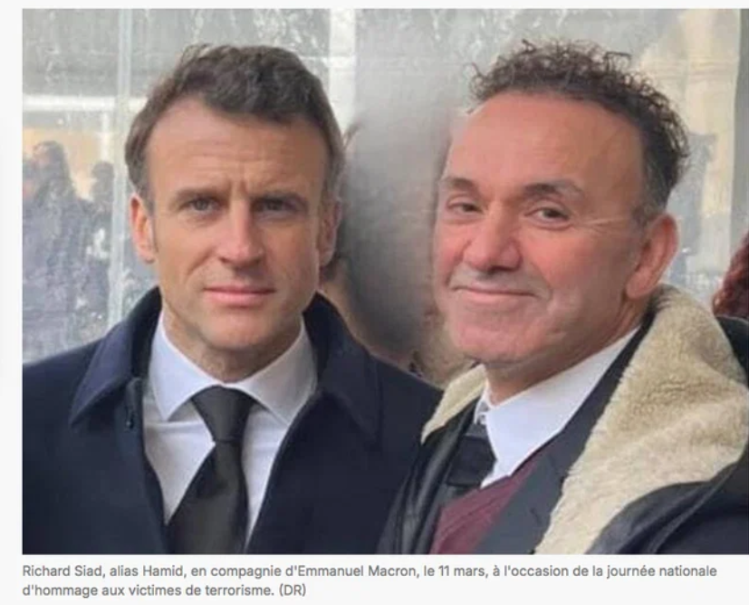 Richard (H)Amid Siad avec Emmanuel Macron