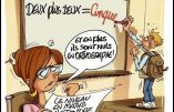 Image : capture d'écran d'un dessin de Chaunu dans Ouest-France.